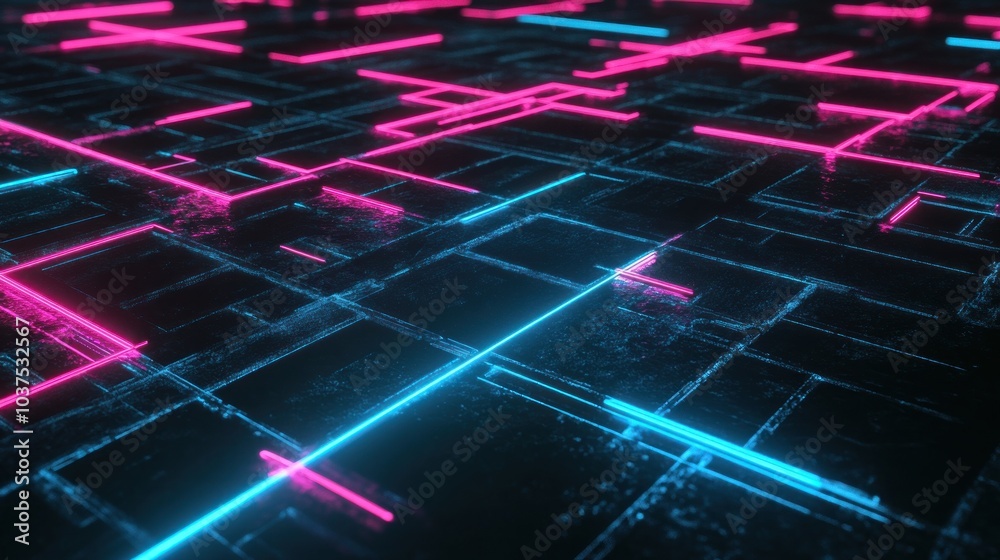 Neon Grid Lines Neon Grid Lines