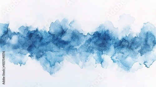 Azure Watercolour Abstract: A serene and ethereal watercolour painting, with gentle strokes of blue creating a captivating and abstract design.