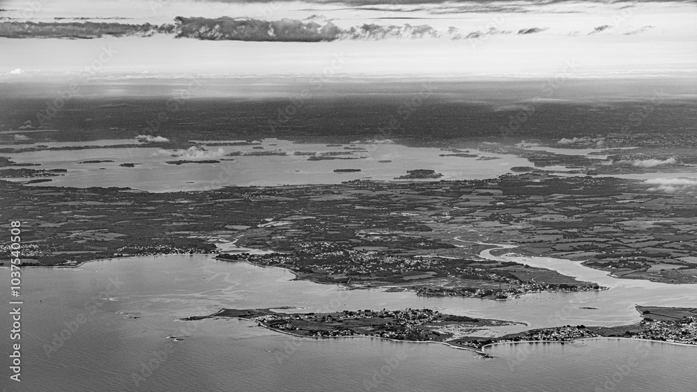 aerial view, loire atlantique, coastline, france, sea, ocean, atlantic, atlantic ocean aerial view, loire atlantique, coastline, france, sea, ocean, atlantic, atlantic ocean