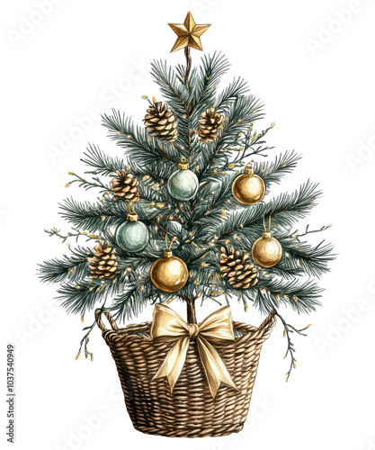 Christmas watercolor illustration for sublimation 