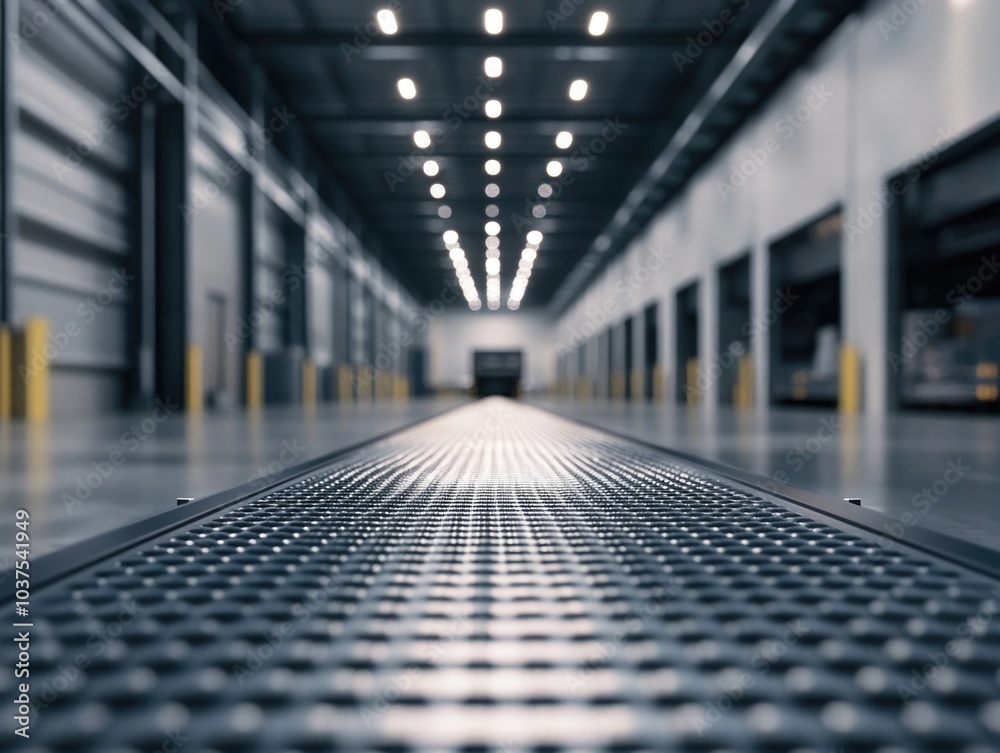 Obraz premium Clean and Spacious Industrial Warehouse