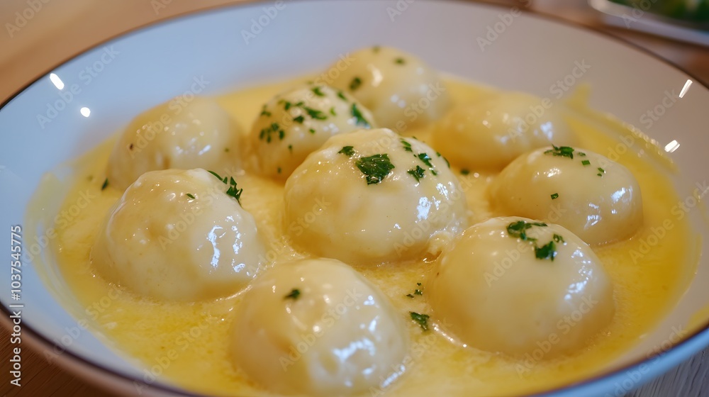 Silesian dumplings with butter sauce Silesian dumplings with butter sauce
