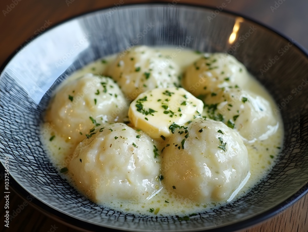 Silesian dumplings with butter sauce Silesian dumplings with butter sauce