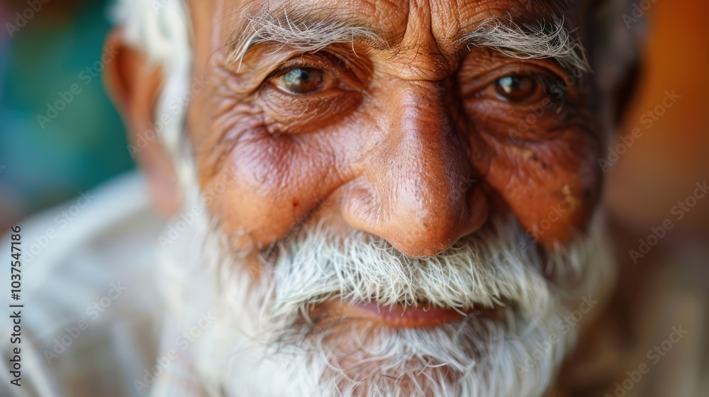 Close-up Portrait of an Elderly Man