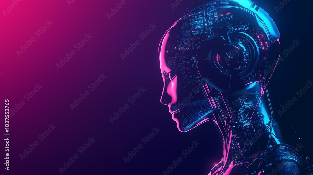 Tech innovations background poster Tech innovations background poster