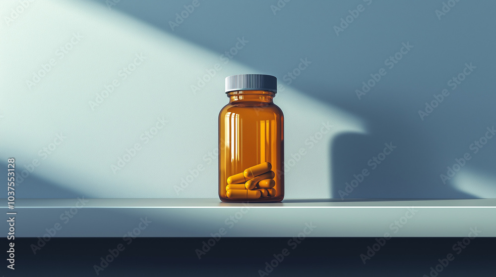 empty medicine bottle on pharmacy empty medicine bottle on pharmacy