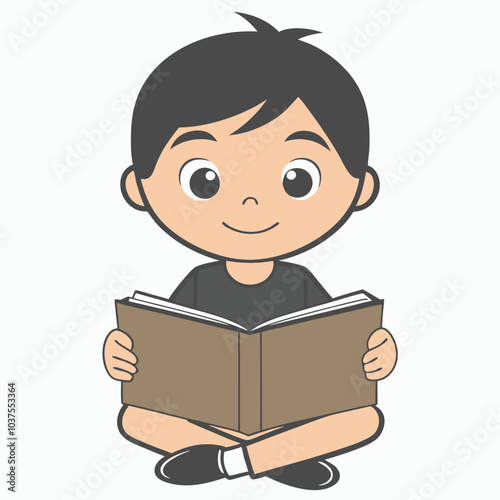 child reading a book