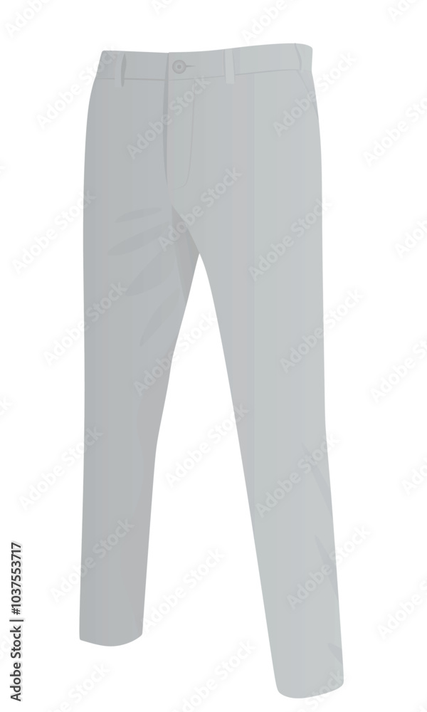 Grey chino pants. vector illustration Grey chino pants. vector illustration
