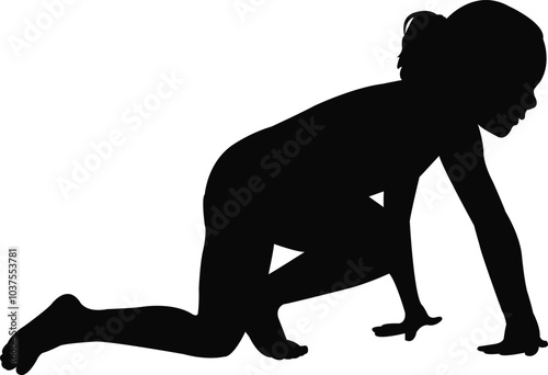 a girl body silhouette vector