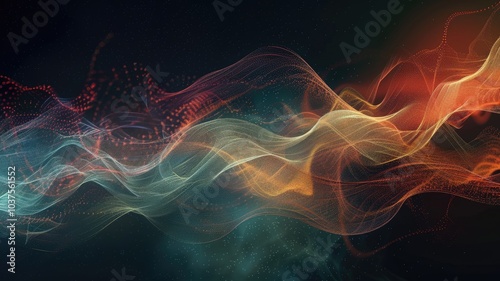 Abstract vivid color wave express and emphasize energetic signal. Seamless texture of vividness curve swirling convey sense of harmony and wonderful scene perfect for effect and graphic design. AIG53.