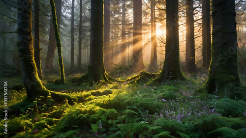 morning in the forest