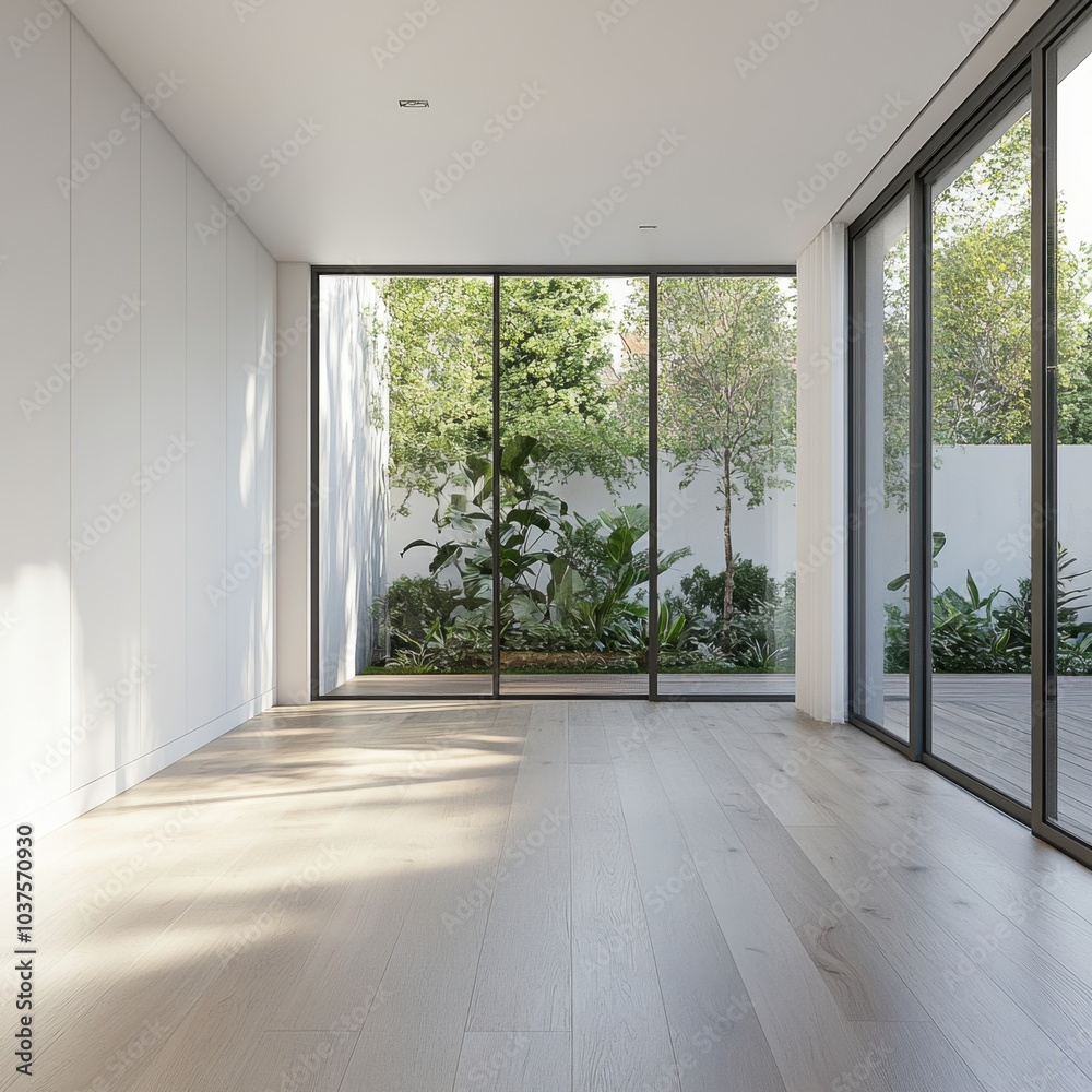 Obraz premium A large open room with a lot of windows