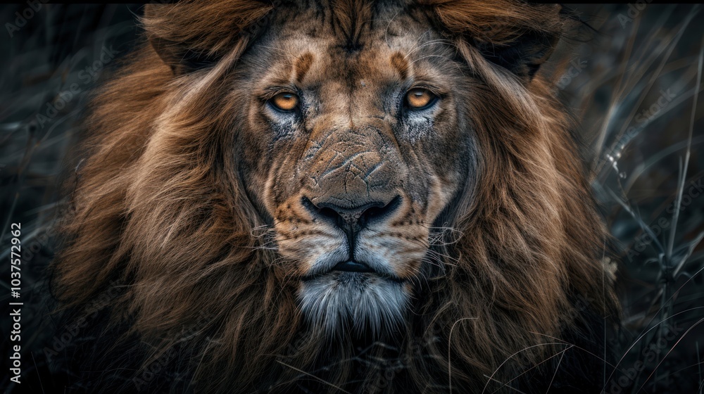 Fototapeta premium Majestic Lion Portrait
