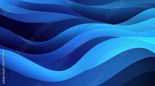 Abstract Blue Wave Flow: A dynamic and captivating abstract background featuring a mesmerizing flow of blue waves, evoking a sense of motion and serenity.