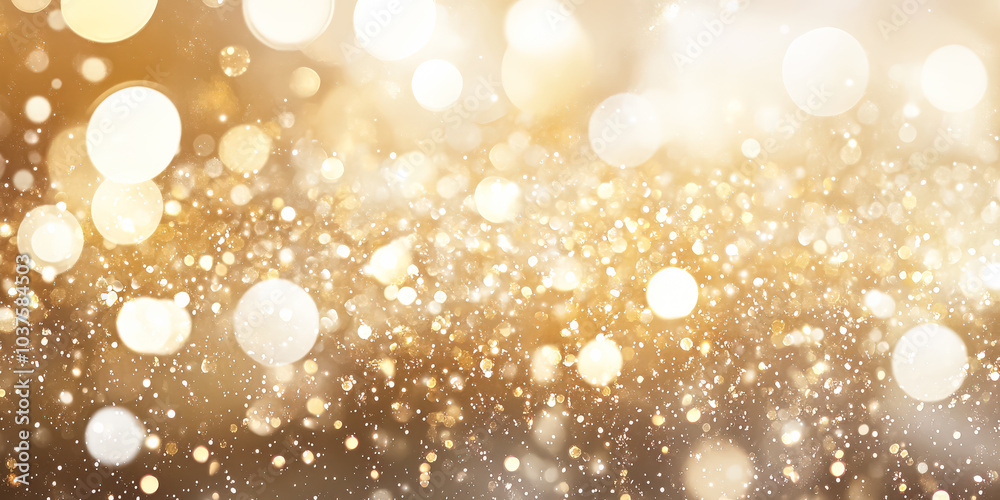 Gold background with many small circles. The circles are of different sizes and are scattered all over the background. The image has a bright and cheerful mood, with the gold color Gold background with many small circles. The circles are of different sizes and are scattered all over the background. The image has a bright and cheerful mood, with the gold color