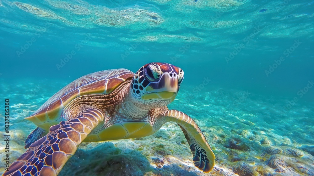 Fototapeta premium Sea Turtle Underwater