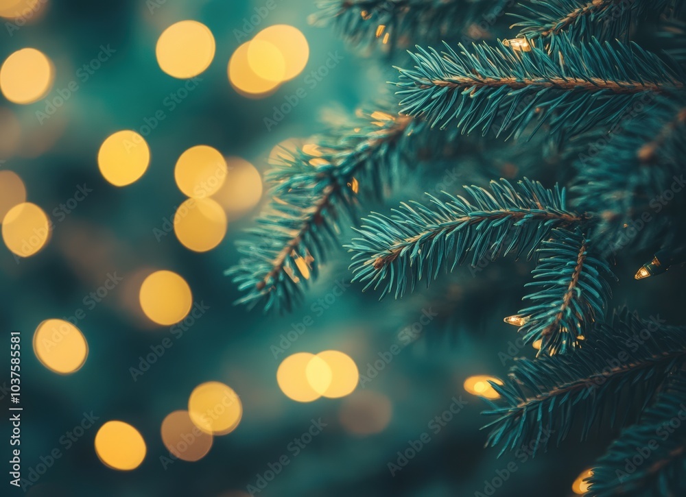 Close-up of green pine tree branches with a bokeh background. evergreen fir trees in a forest, a natural texture for wallpaper or decoration design. Christmas card concept. Background for a Christmas Close-up of green pine tree branches with a bokeh background. evergreen fir trees in a forest, a natural texture for wallpaper or decoration design. Christmas card concept. Background for a Christmas