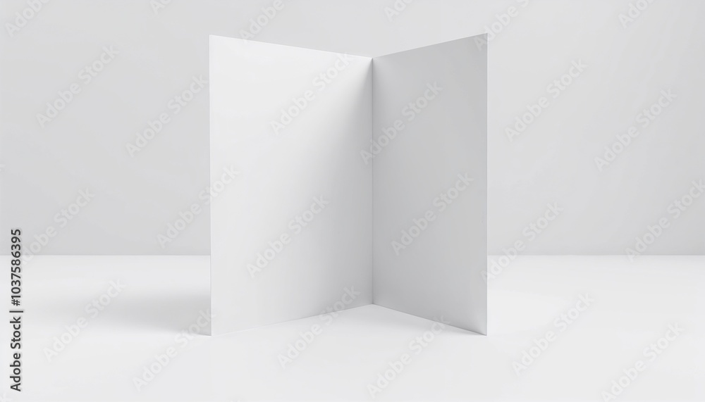 Brochure mockup in clean style with copy space on bright background Brochure mockup in clean style with copy space on bright background