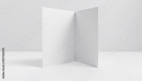 Brochure mockup in clean style with copy space on bright background