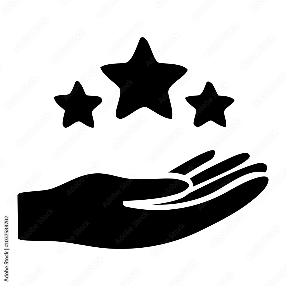 Review icon in glyph style. Rating icon in glyph style Review icon in glyph style. Rating icon in glyph style