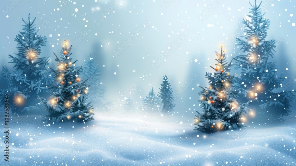 christmas tree with snow christmas tree with snow