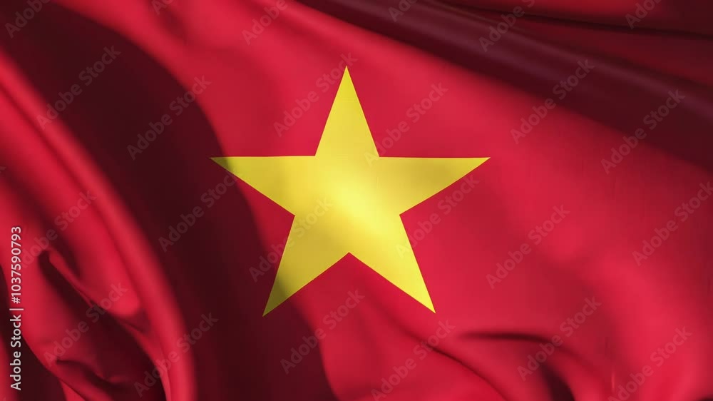 Vietnam flag with a vibrant gradient Video