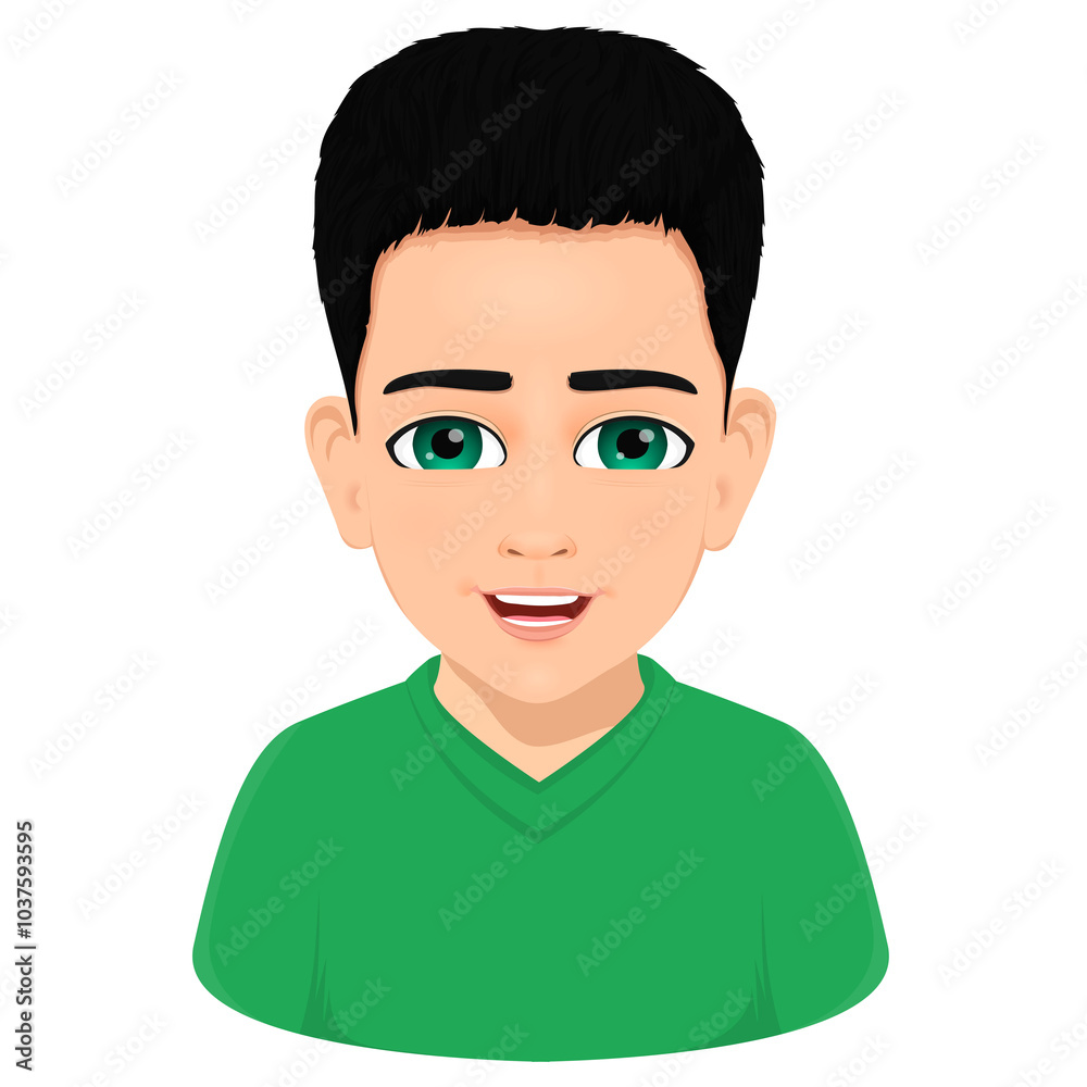 portrait of smiling cute boy
