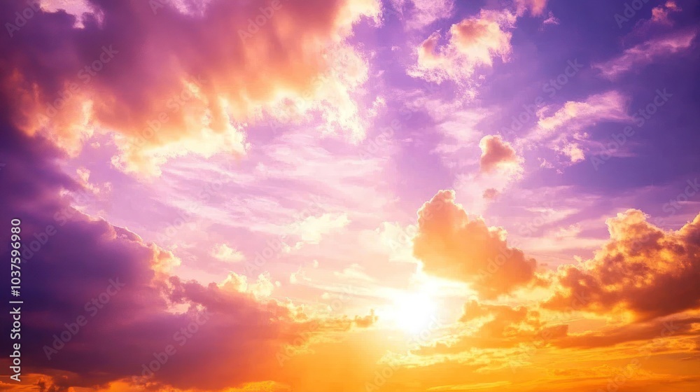 Obraz premium Vibrant Sunset Sky