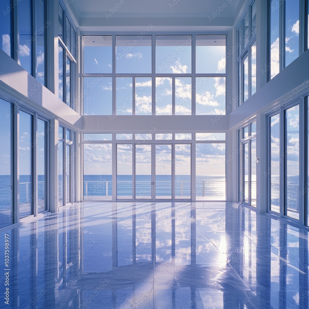 Fototapeta premium Ocean view from a modern home
