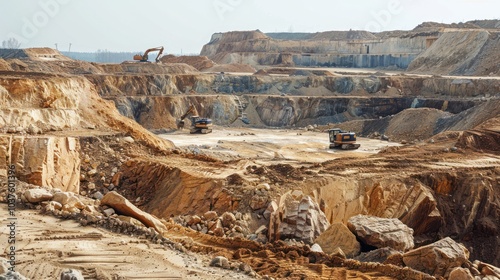 Excavator at a Quarry