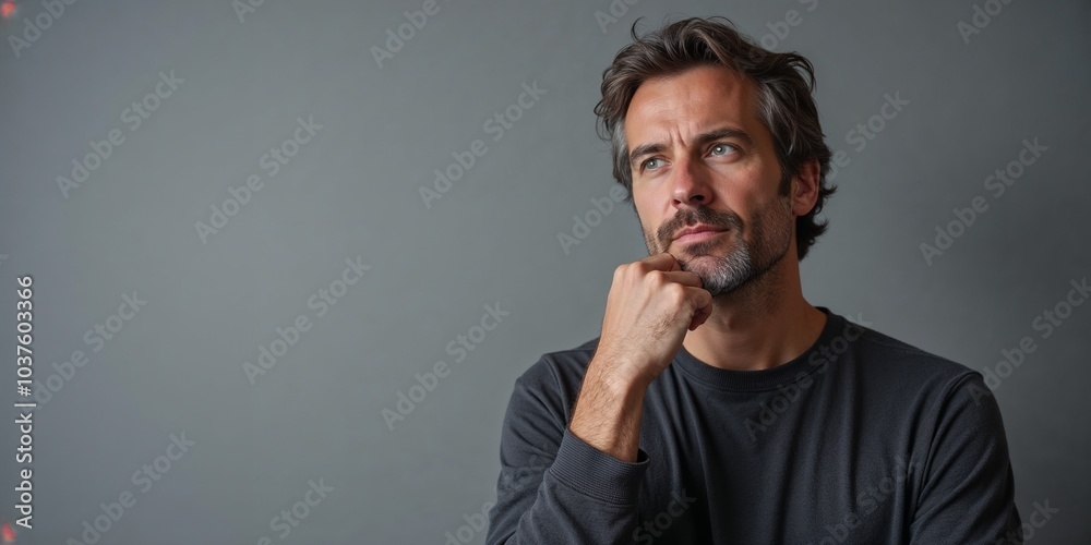 man portrait on gray background
man portrait on gray background