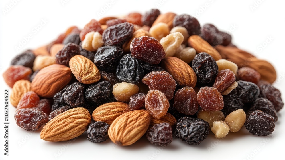 A nutritious blend of dried fruits and nuts enhancing your health with nature's delights for a balanced diet A nutritious blend of dried fruits and nuts enhancing your health with nature's delights for a balanced diet