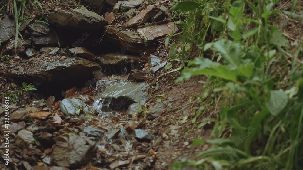 Mountain river, stormy stream, stream in nature, nature of the Caucasus Mountain river, stormy stream, stream in nature, nature of the Caucasus