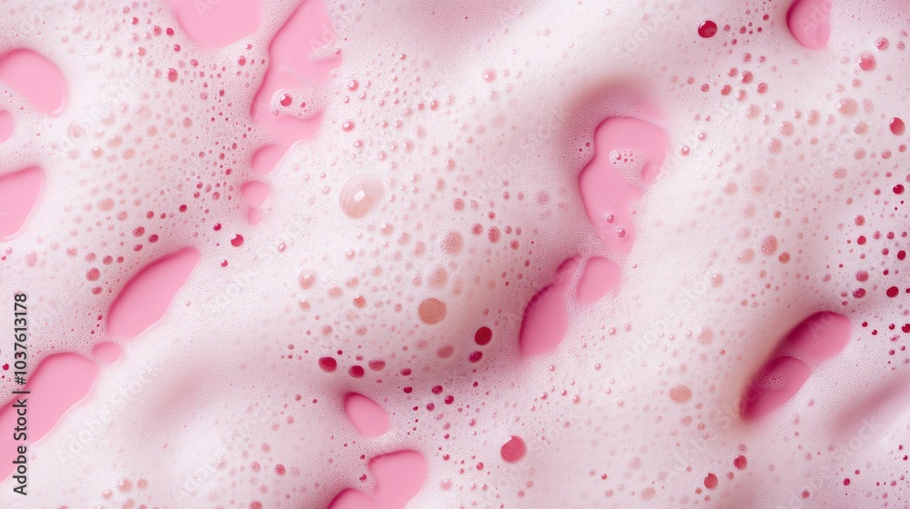 Textured Pink Surface with Playful Bubble Reflections Textured Pink Surface with Playful Bubble Reflections