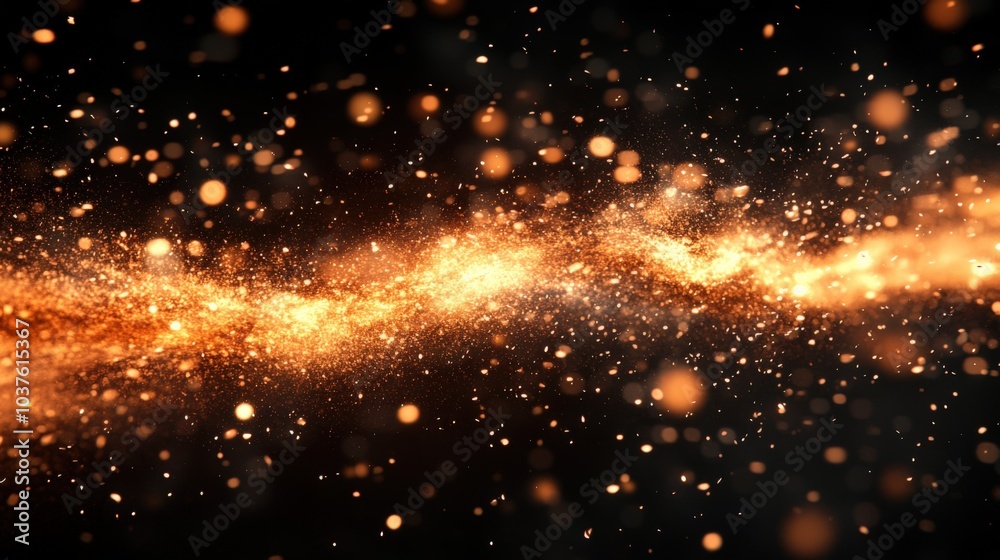 Fototapeta premium Fiery Blaze and Glowing Sparks