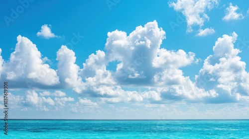 Blue Sky and Turquoise Ocean