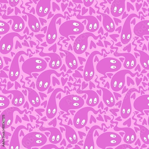 Halloween ghost seamless cartoon pattern for wrapping paper and fabrics