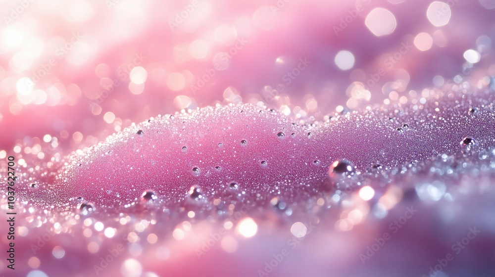 Delicate baby pink glittery background adorned with soft sparkles and floating particles, creating a serene and enchanting atmosphere Delicate baby pink glittery background adorned with soft sparkles and floating particles, creating a serene and enchanting atmosphere