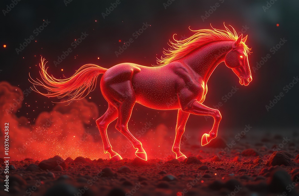 red fiery horse
red fiery horse