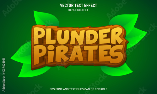 Adventure pirate  3d style  editable text effect