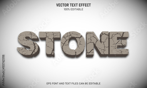 Stone 3d style editable text effect
