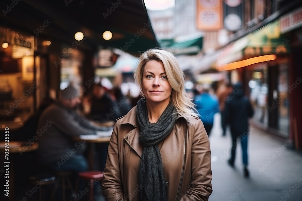 Portrait of a beautiful woman in a Parisian street, France Portrait of a beautiful woman in a Parisian street, France