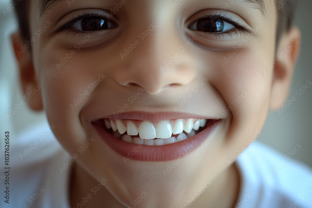 Closeup of a smiling child showing bright white teeth radiating joy and health in a natural expression of happiness
Closeup of a smiling child showing bright white teeth radiating joy and health in a natural expression of happiness