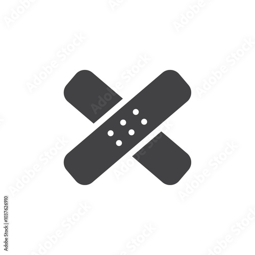 Bandage Icon Flat simple outline set