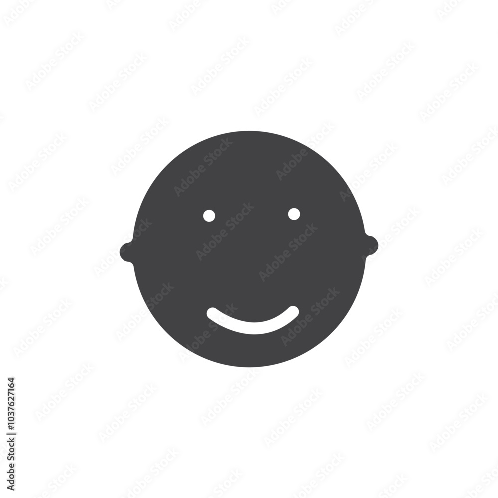 Obraz premium Child face icon Flat simple outline set