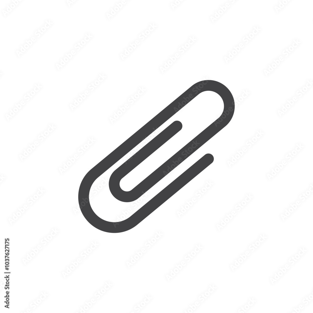 Clip icon Flat simple outline set Clip icon Flat simple outline set