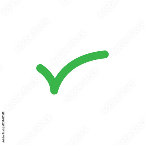 Check mark icon Flat simple outline set