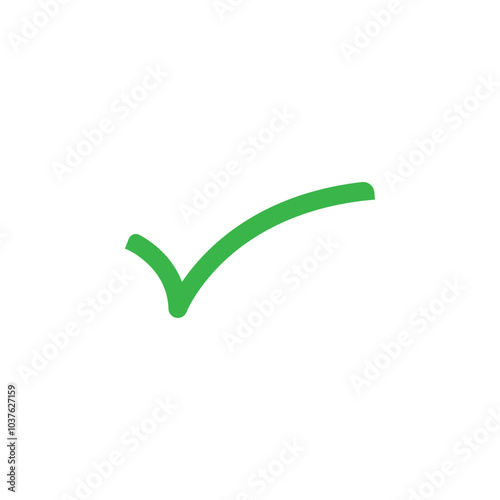 Checkmark Icon Flat simple outline set