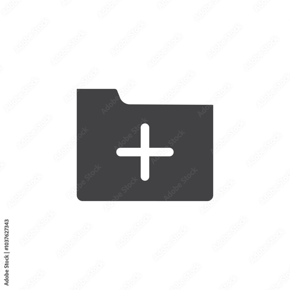 Create folder icon Flat simple outline set Create folder icon Flat simple outline set