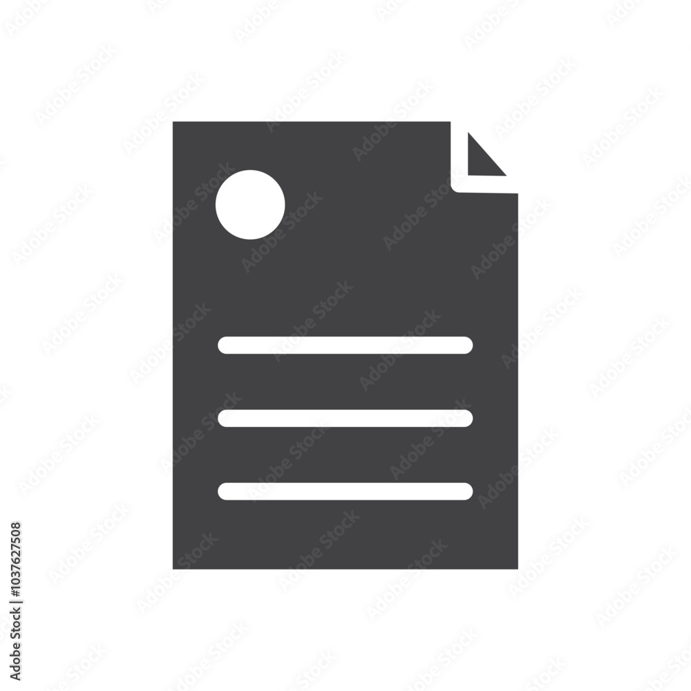 Document icon Flat simple outline set Document icon Flat simple outline set